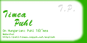 timea puhl business card